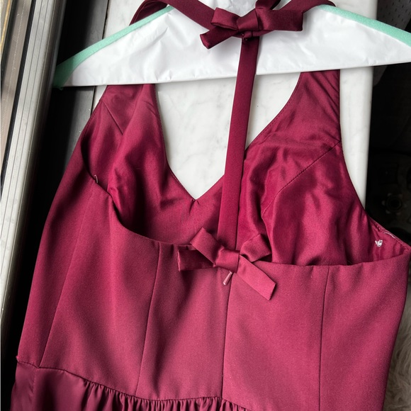 White by Vera Wang for David’s Bridal, Halter Dress in Wine, size 4, worn once - Picture 3 of 8